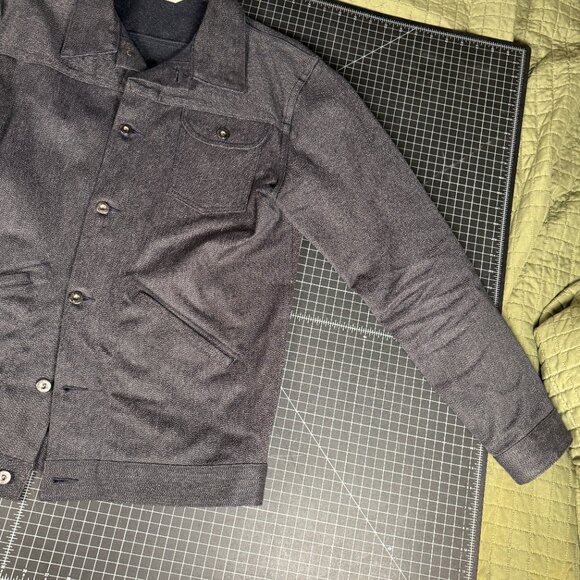 3Sixteen Denim Jacket Navy Black - XLarge - Made in USA - Picture 3 of 16